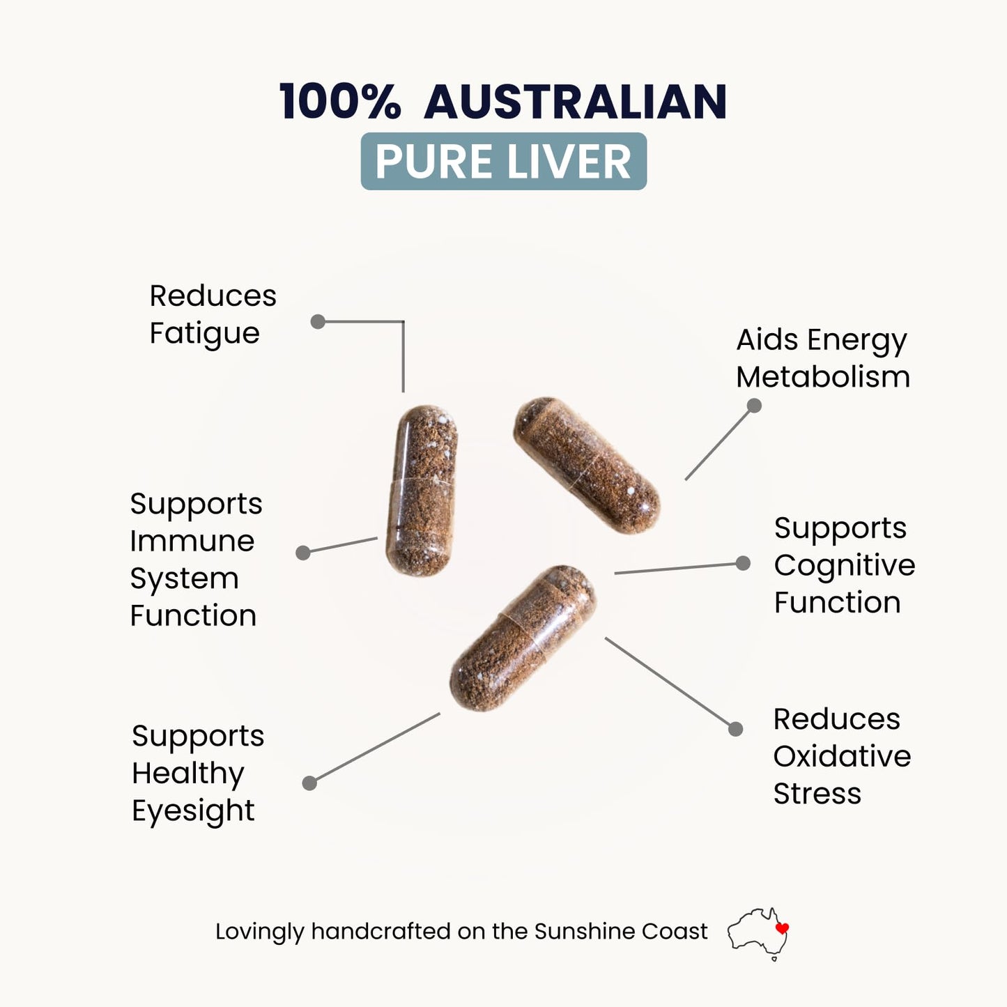 Organic Collagen Australia Pure Liver Capsules, 120 Capsules