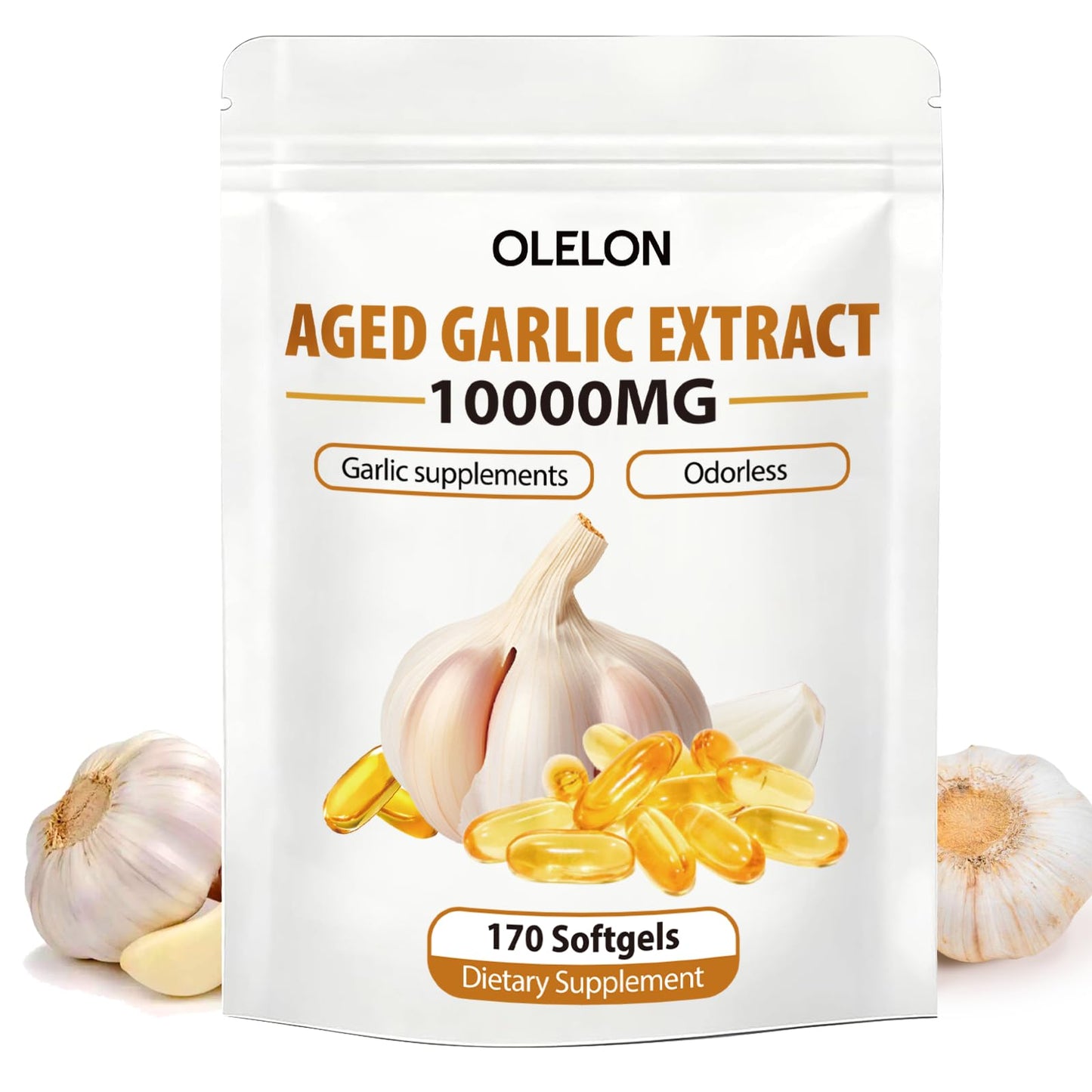 OLELON Aged Garlic Extract Softgels 170 Count