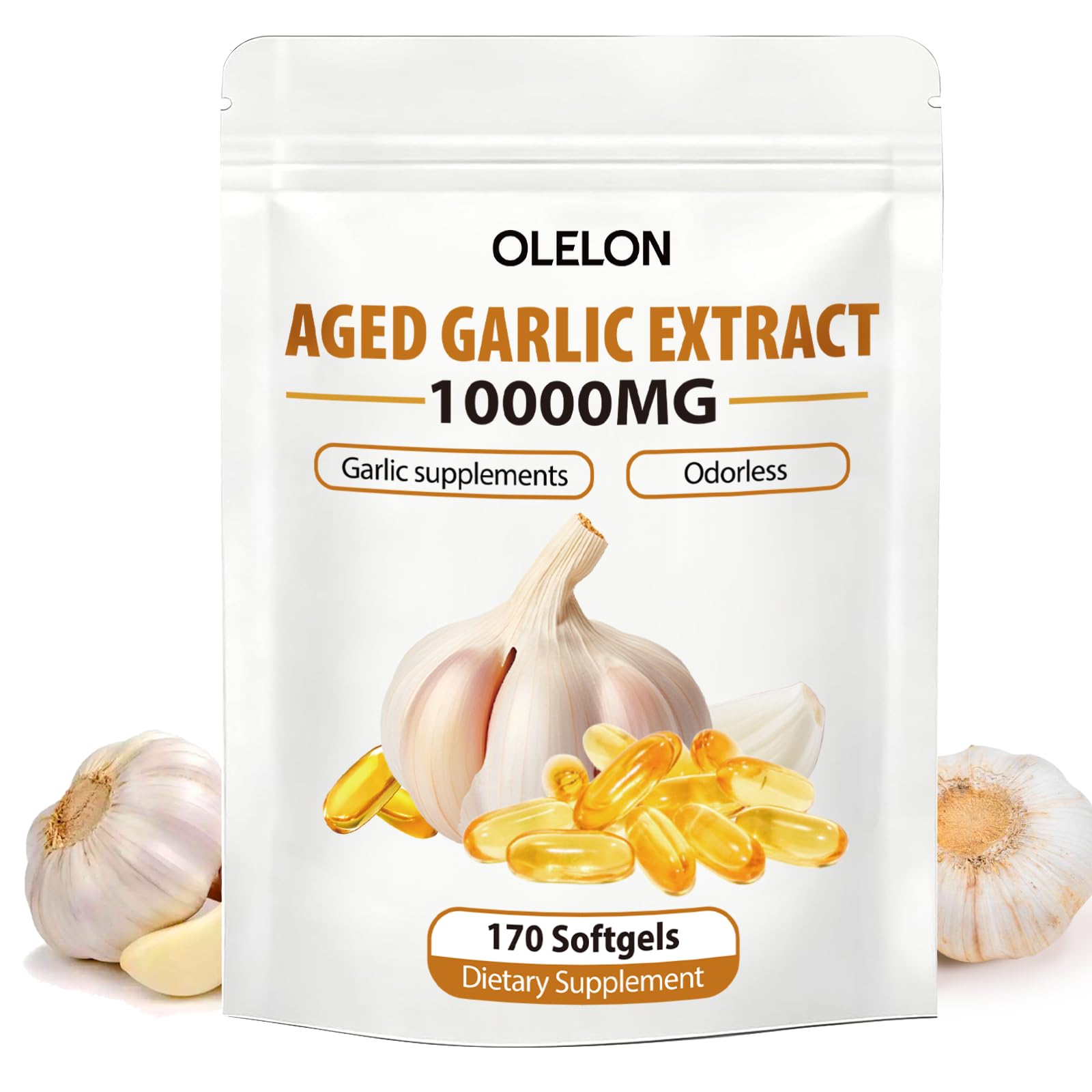 OLELON Aged Garlic Extract Softgels 170 Count