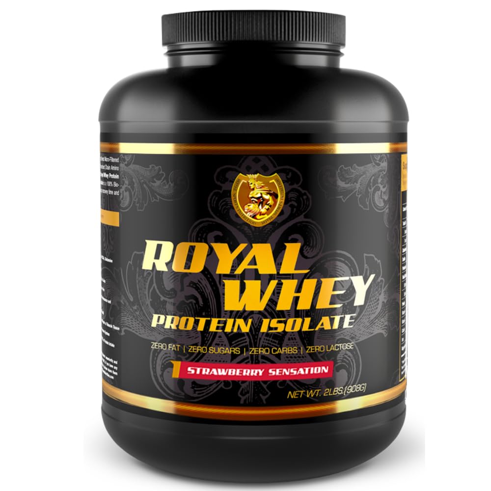 Royal Sports Nutrition RSN Royal 100% Isolate Protein Powder, 80 Servings, Strawberry Sensation