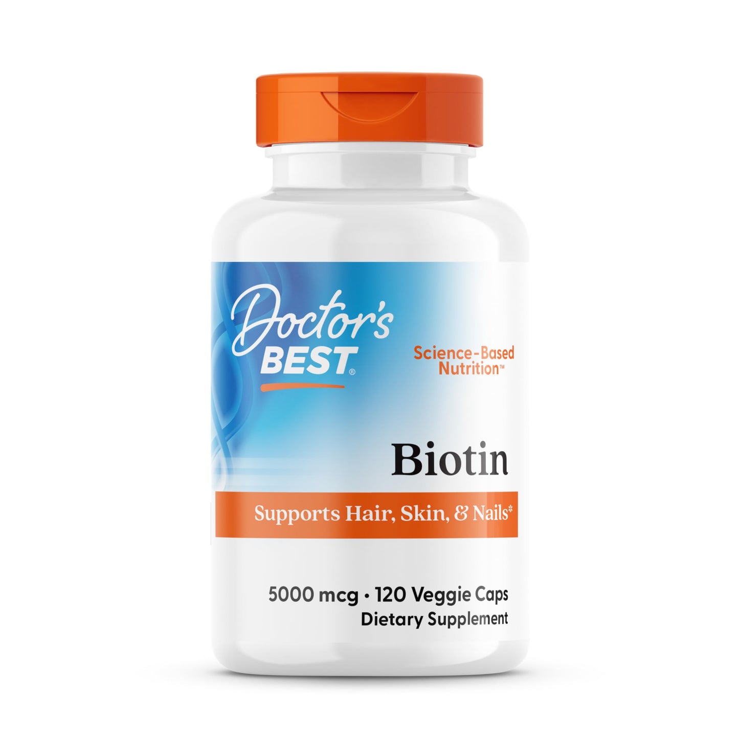 Doctor's Best Biotin 5000 mcg Capsules, 120 Count