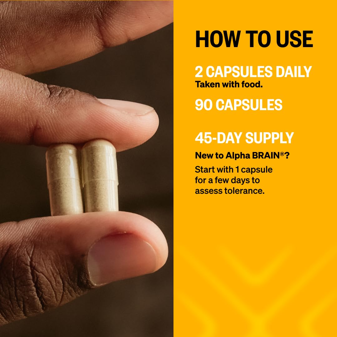 ONNIT Alpha Brain Nootropic for Focus & Memory Capsules, 180 Capsules