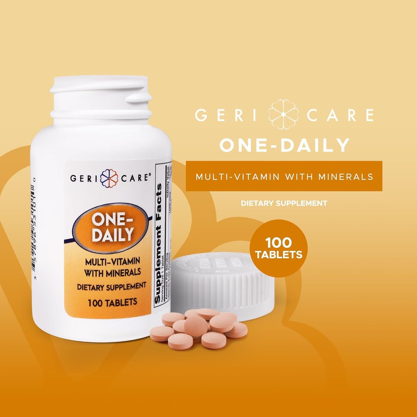 GeriCare One-Daily Multivitamins with Minerals Tablets 200