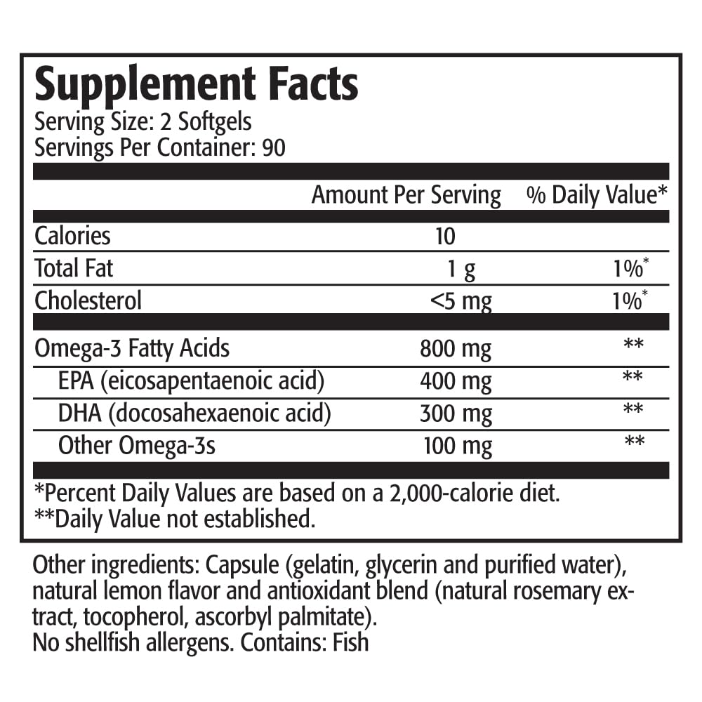 Res-Q 2500 TG Omega-3 Fish Oil Capsule 180 Count