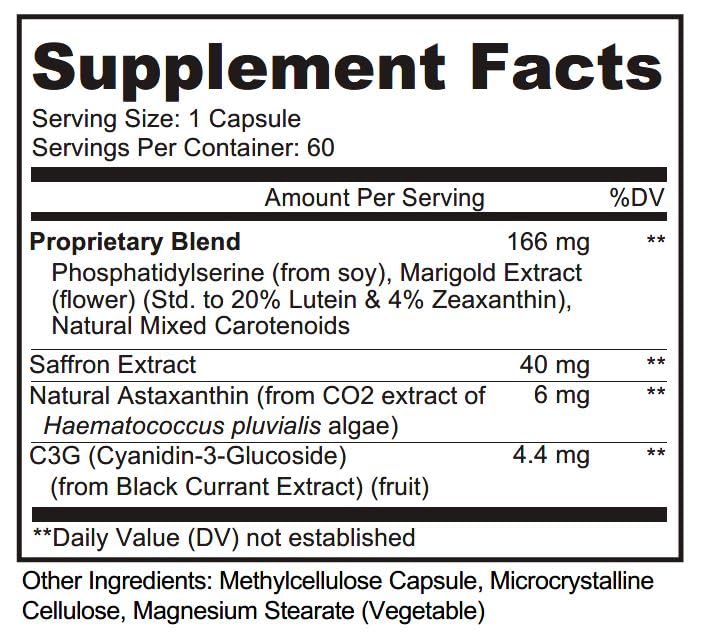 Herbal Nutrition OcuShield Eye Health Vitamin Support for Healthy Eyes, Night Vision with Saffron, Lutein & Zeaxanthin, Eye Nutrients to Protect & Stimulate Ocular Health Capsules 2