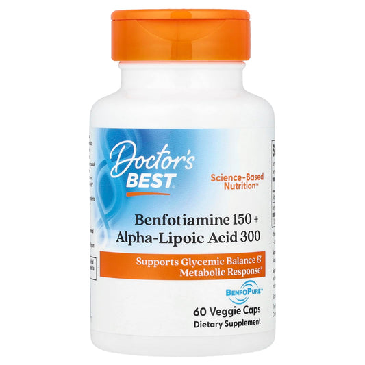 Doctor's BEST Benfotiamine/Alpha Lipoic Acid 150 mg/300 mg Capsules, 60 Count
