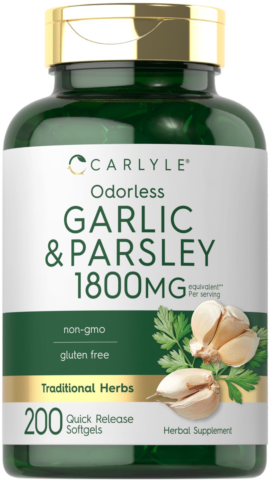 Carlyle Odorless Garlic & Parsley Softgels 200