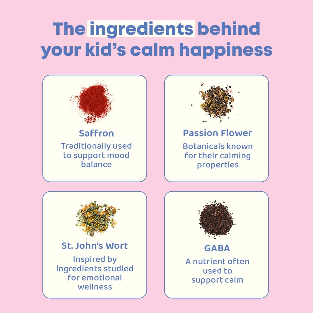 JoySpring Mood Munchies Saffron Gummies for Kids 4+ 60 Gummies