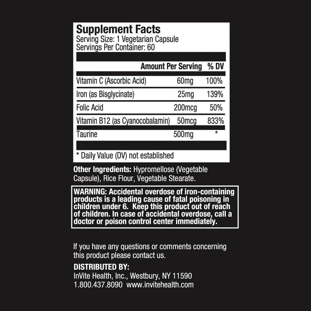 Invite Health Iron Plus Hx Capsule, 60 Capsules