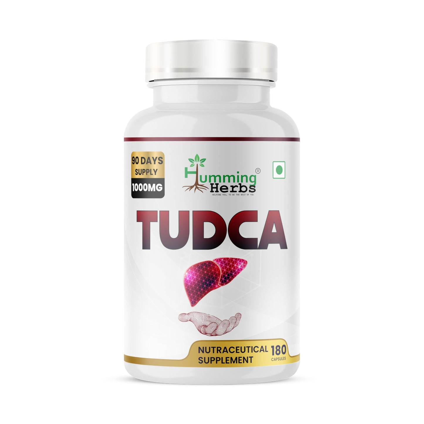 Humming Herbs TUDCA Supplement 1000mg 180 Capsules