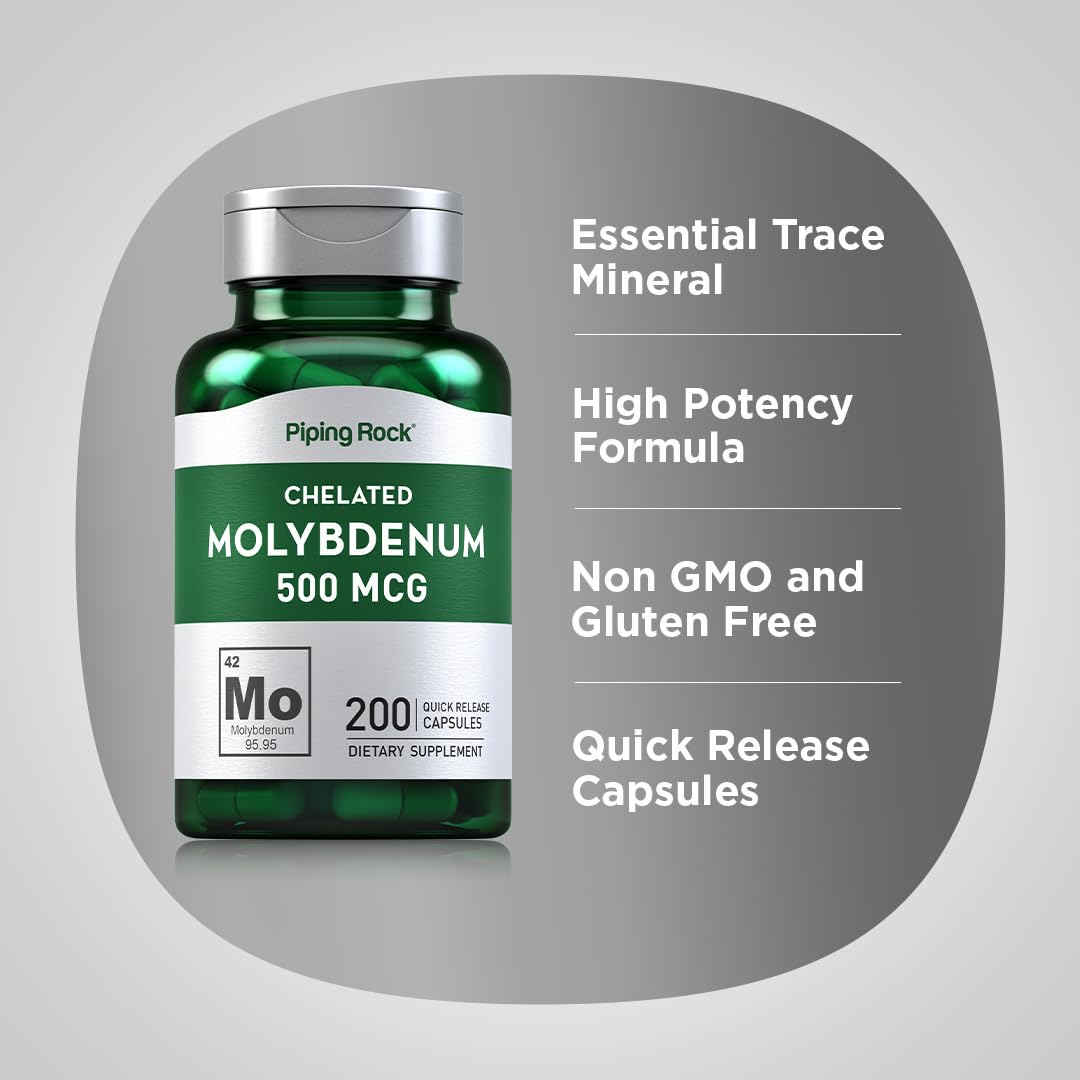 Piping Rock Molybdenum Supplement Capsule 200 Capsules