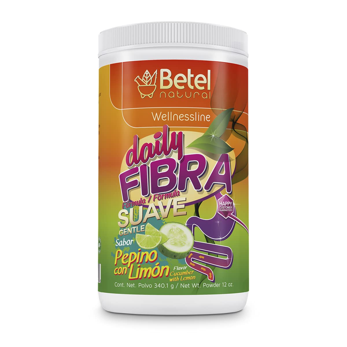 Betel Natural Daily Fibra Suave Formula/Gentle Formula - Gentle Fiber Cleanse (Cucumber with Lemon) Powder 12