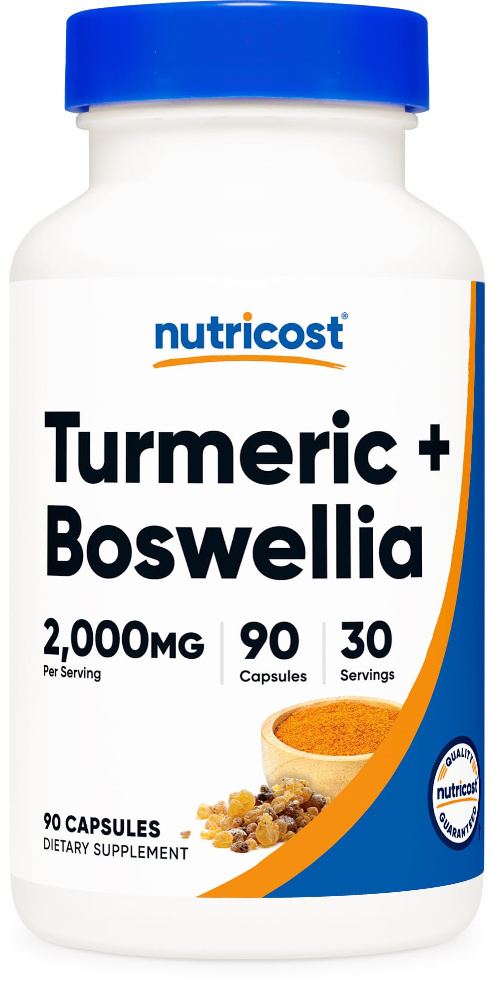Nutricost Turmeric + Boswellia Supplement 2000mg Capsules 90 Count
