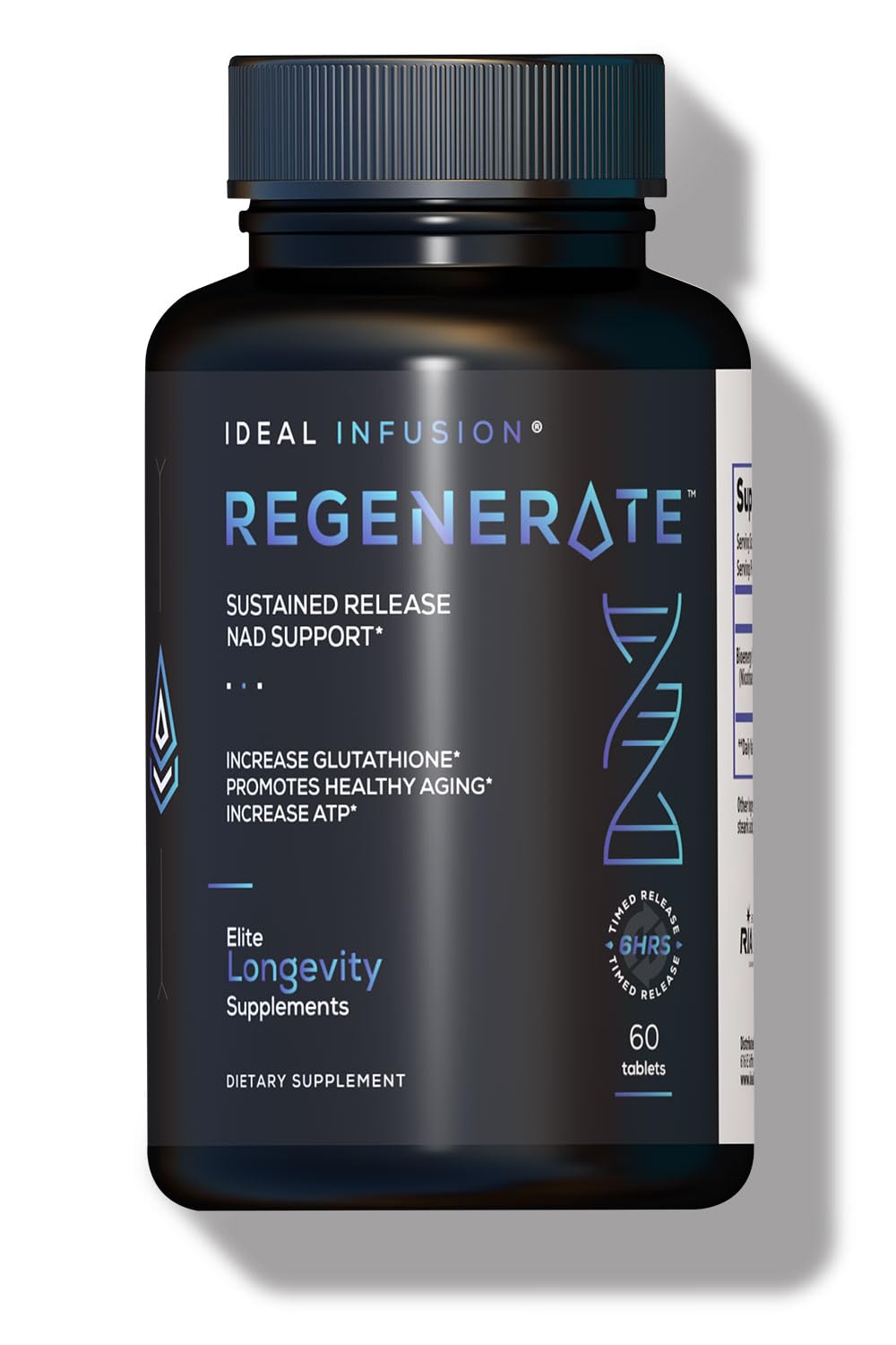 Ideal Infusion Regenerate Sustained Release Supplement for NAD & NR Biosynthesis Tablets, 60 Count