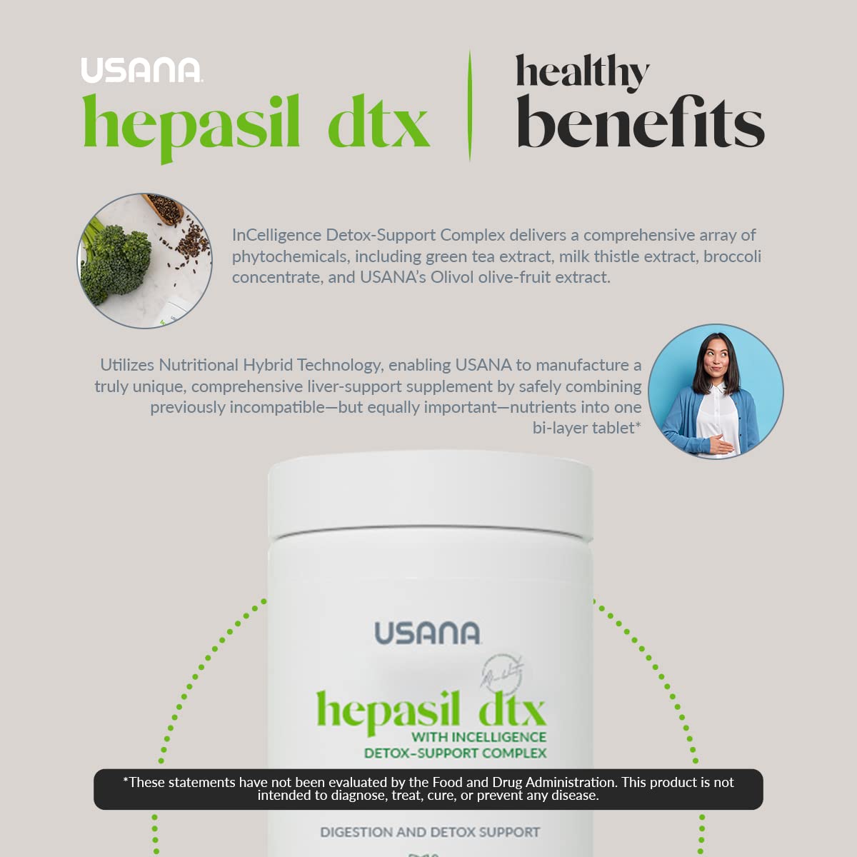 USANA Hepasil DTX with InCelligence Tablets, 84 Count