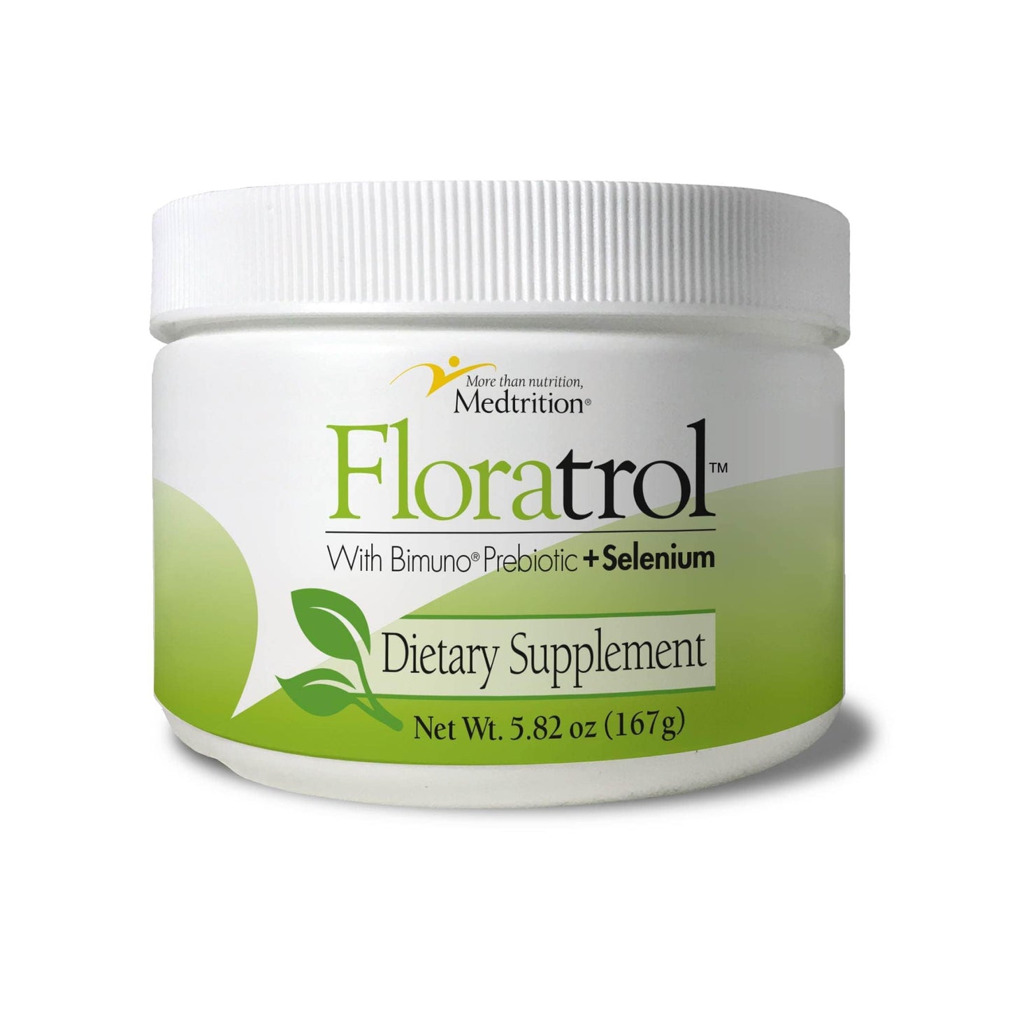 Medtrition Floratrol Prebiotic Fiber Powder for Digestive Health – Bimuno GOS Prebiotic + Selenium – Supports Gut Health & Regularity – Dissolves Clear and Fast, No Grit or Taste, Small Serving 5.89 oz