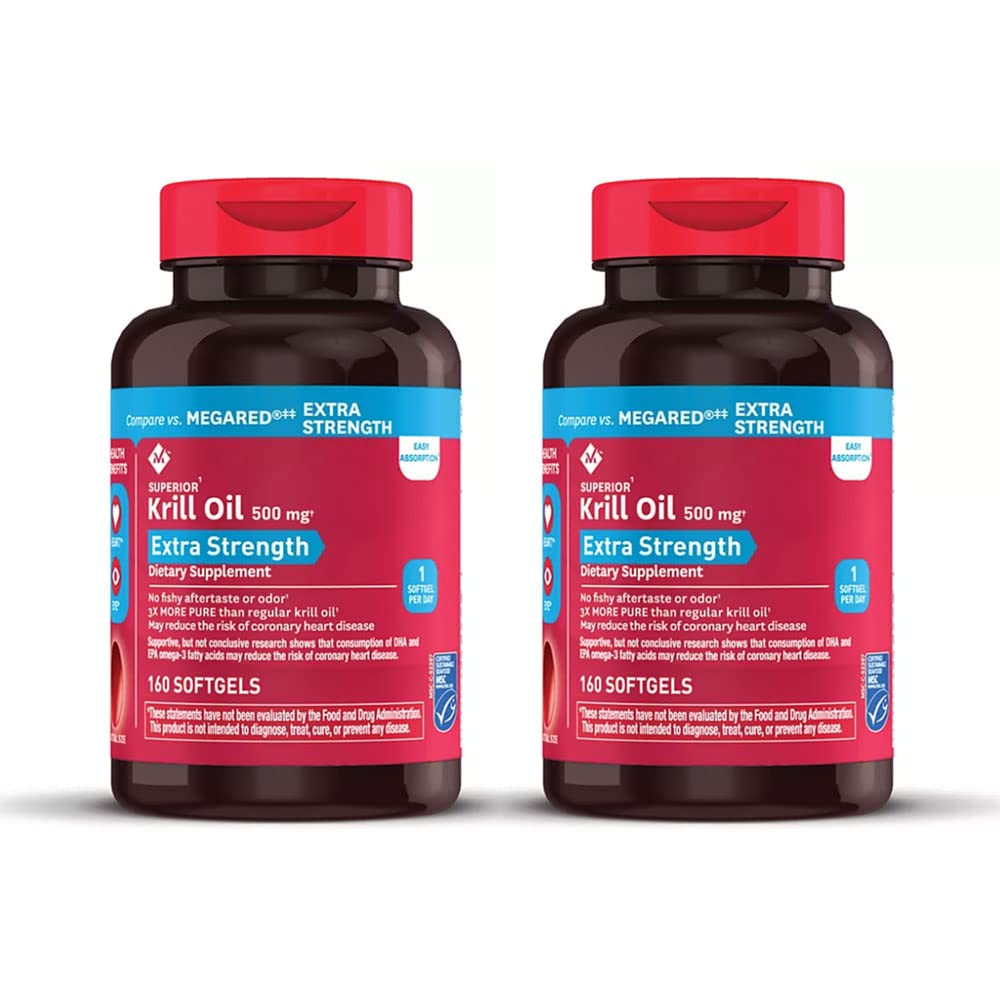 Members Mark Extra Strength Omega-3 Krill Oil Softgels, 160 Softgels