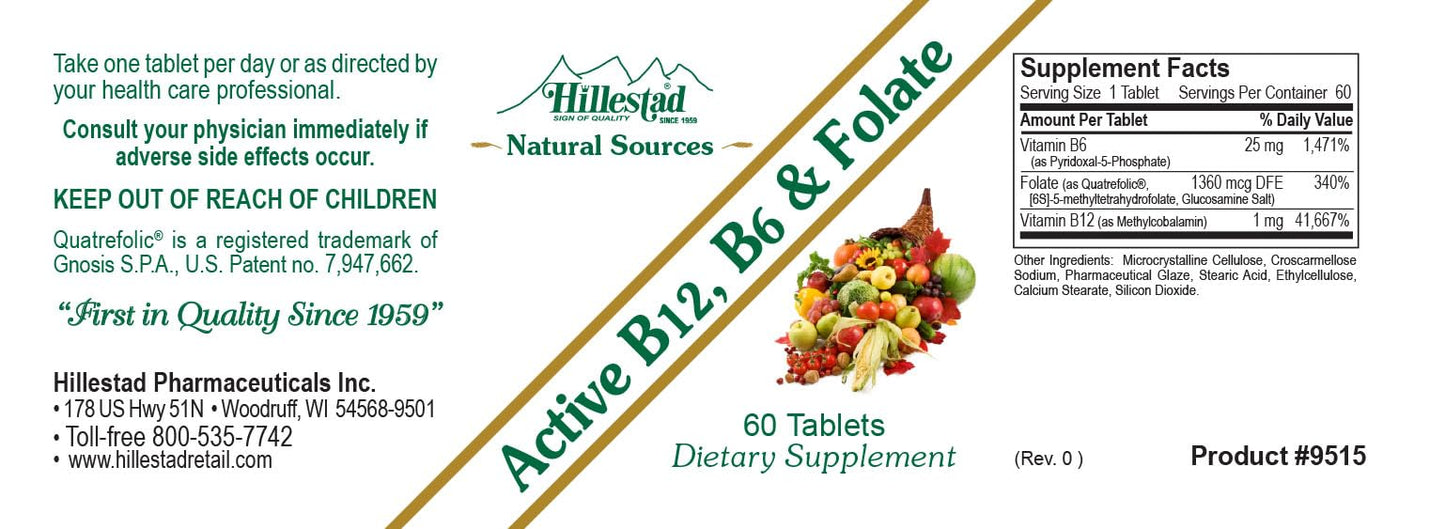 Generic Active B12, B6 & Folate 60 Tablets