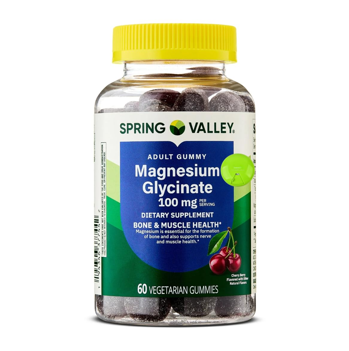 SUREFECT Magnesium Glycinate 100mg Gummies, 60 Count