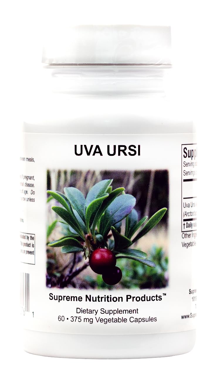 Supreme Nutrition Uva Ursi Bearberry Capsules 60 Count