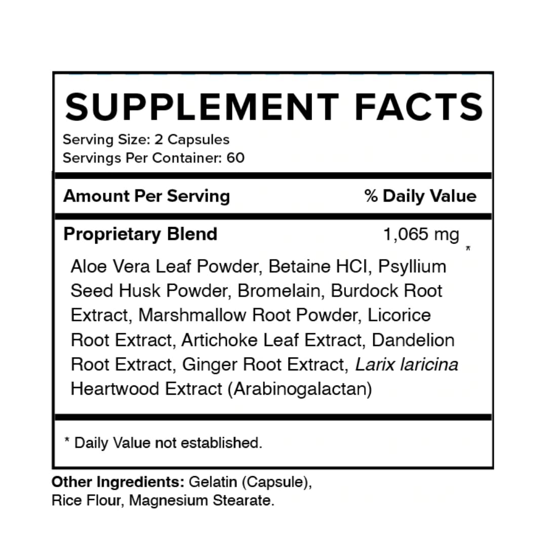 Vatellia Life Prebiotic Probiotic Digestive Support Capsule 120 Count