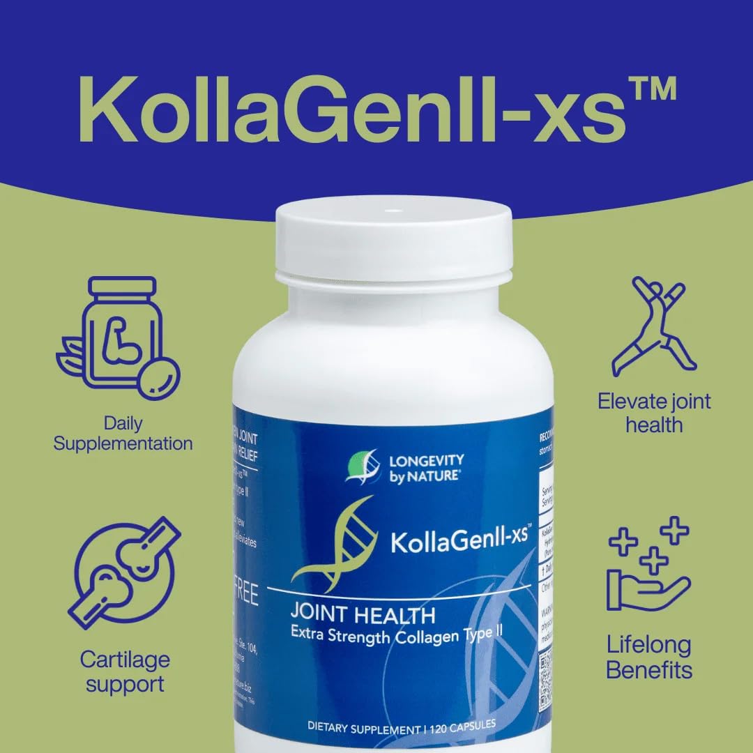Longevity by Nature KollaGen II-XS Collagen Type II 120 Capsules