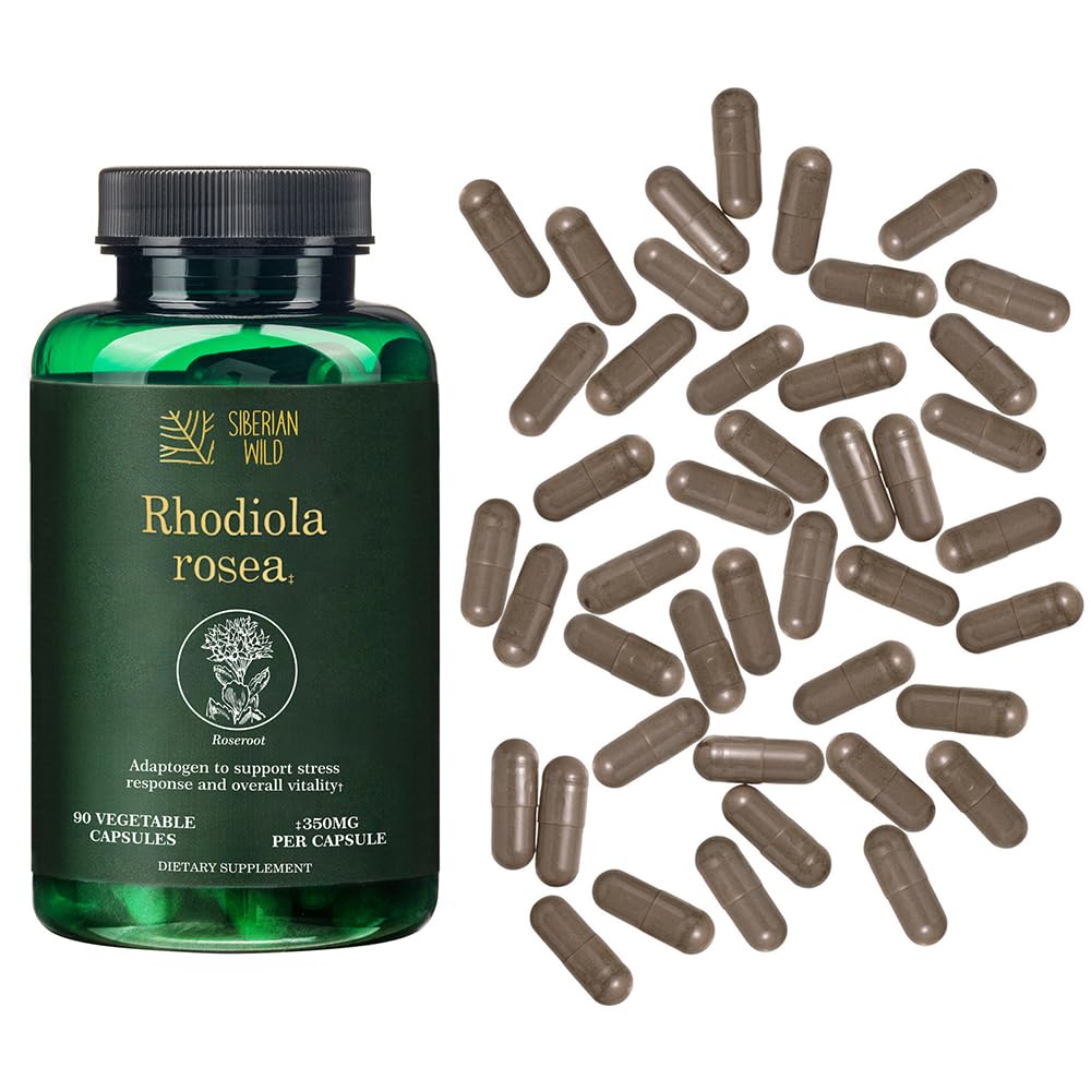 Siberian Wild Rhodiola Rosea 1050mg Capsules 90 Count