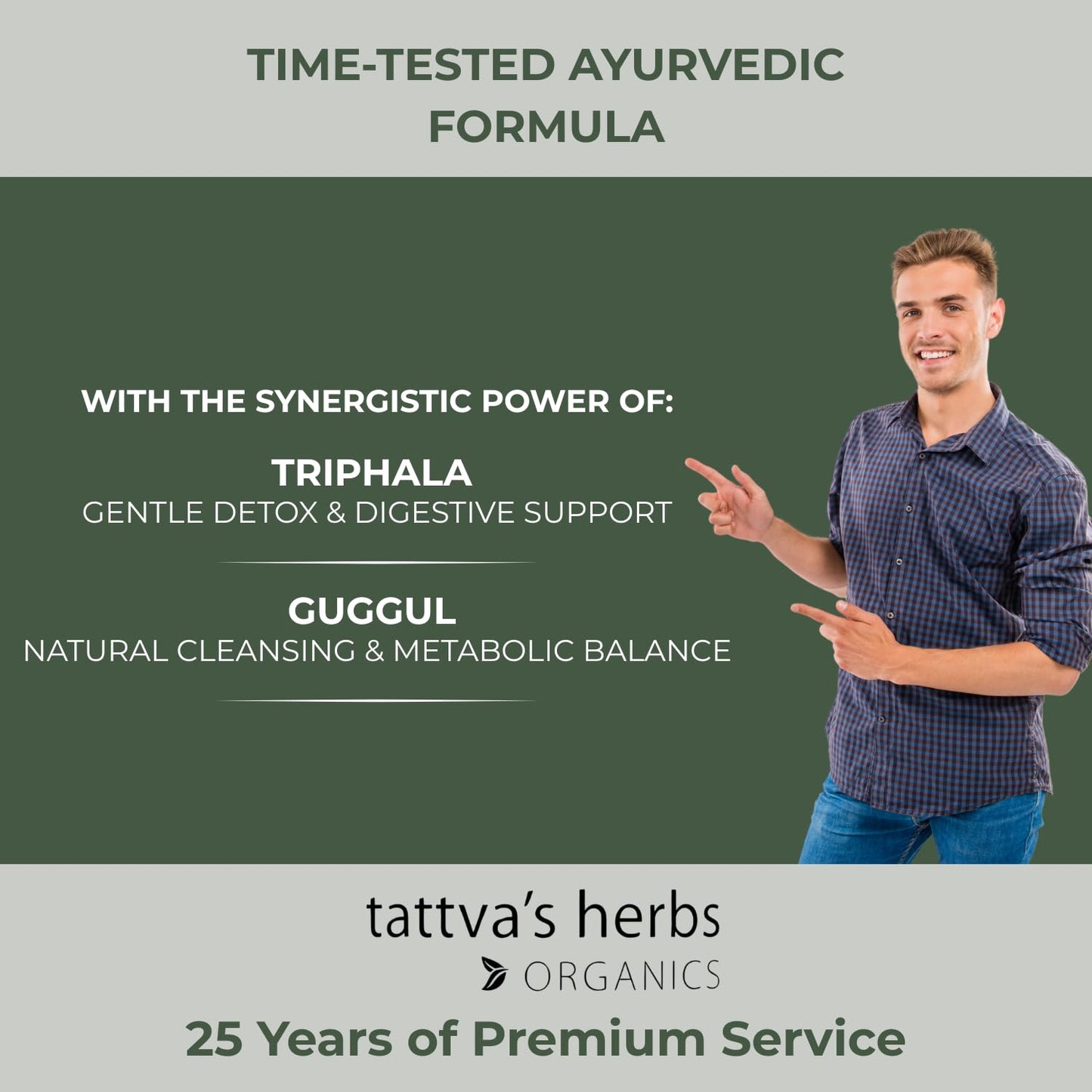 Tattva's Herbs Triphala Guggul Herbal Supplement Capsules, 120 Count
