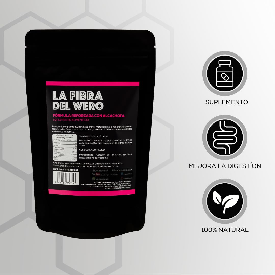 La Fibra del Wero Cactus Fiber with Artichoke Capsule 1 Count