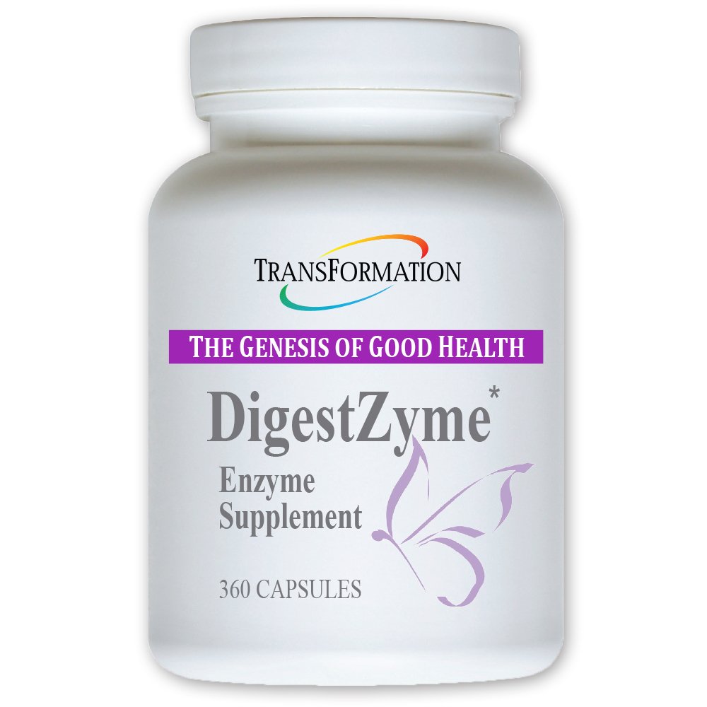 TRANSFORMATION Enzymes for Kids - Natural DigestZyme Supplement Formula for Overall Health, Nutrient Absorption, Support Digestion During Pregnancy & Lactation, Capsules, 360