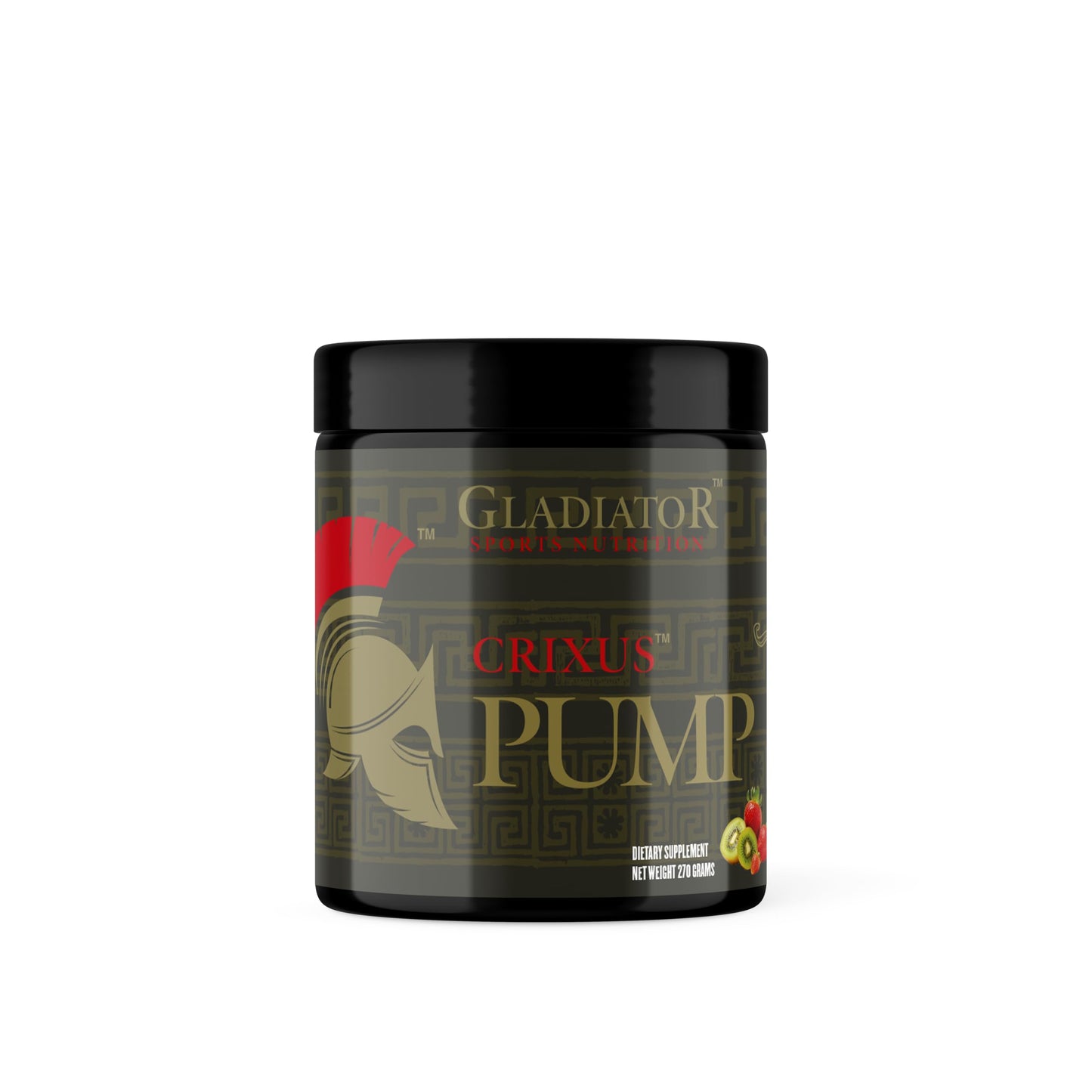 Gladiator Sports Nutrition Crixus Pump Stimulant Free Nitric Oxide Pre-Workout Powder, 9.52 Ounce