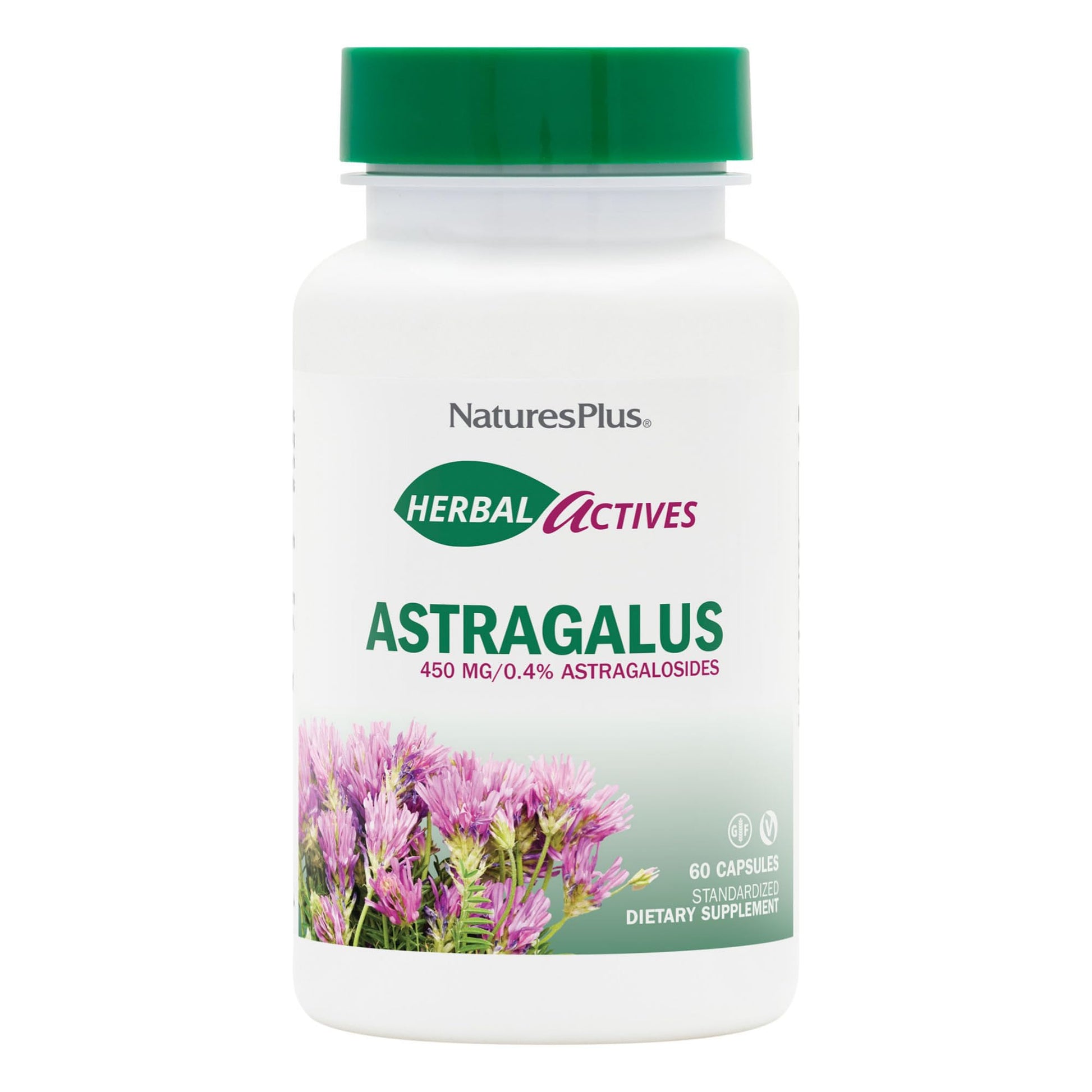 NaturesPlus Herbal Actives Astragalus Capsules 60 Count