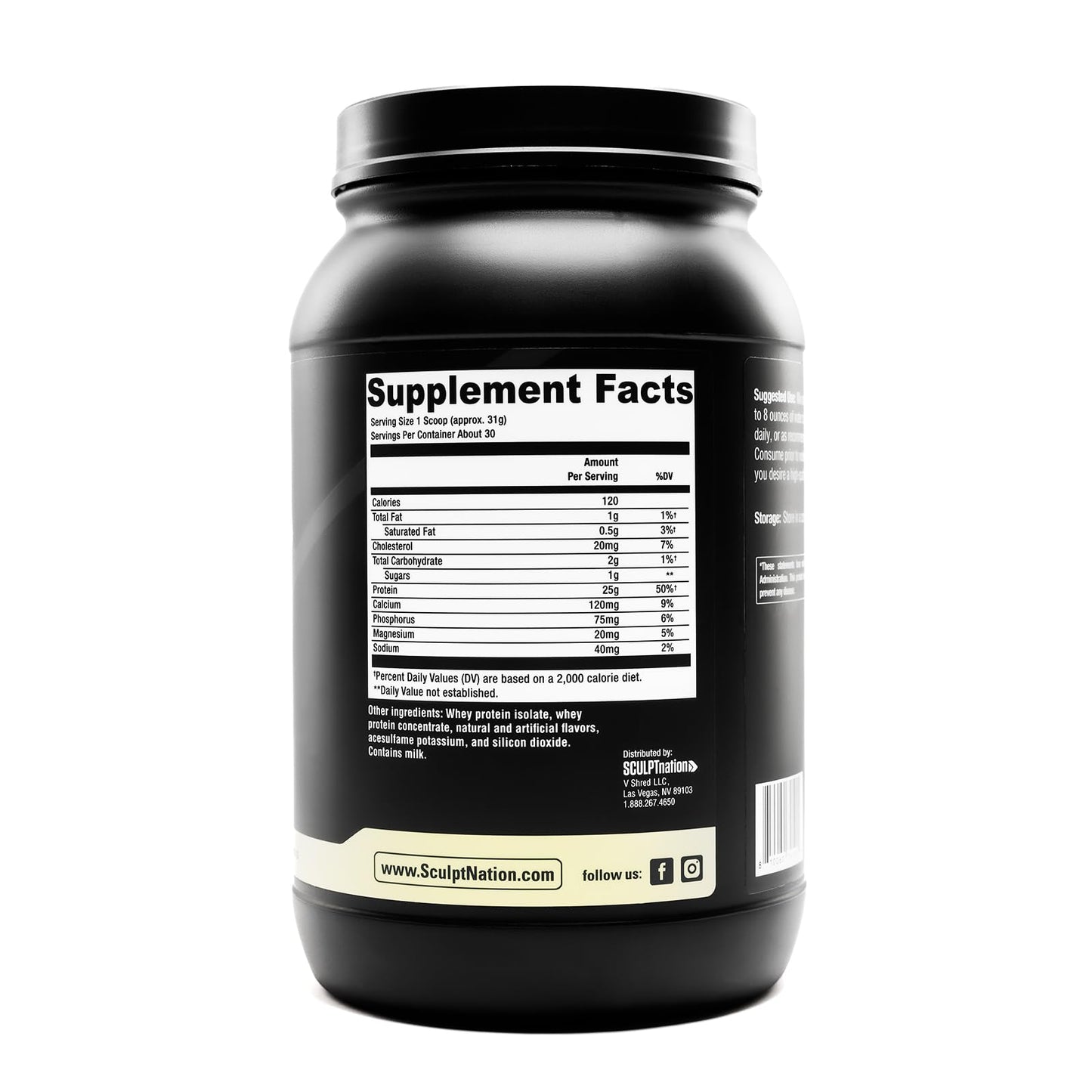 Sculpt Nation Whey Protein Powder Vanilla - 33.3 Servings