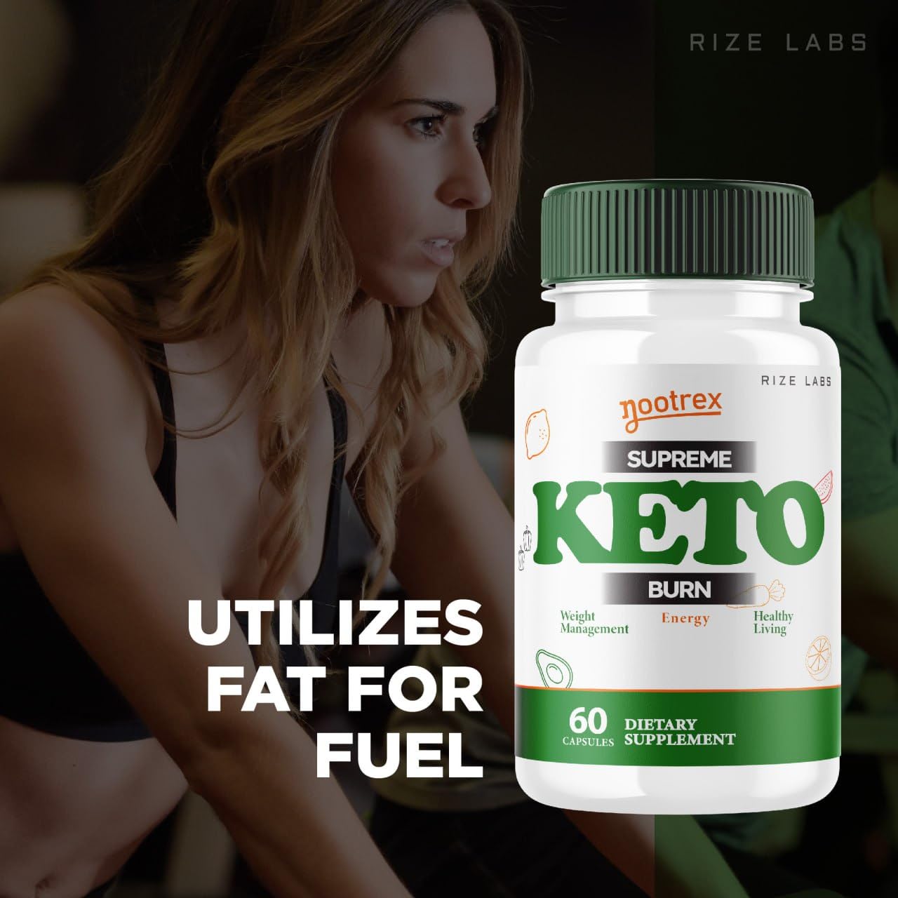 Rize Labs Nootrex Supreme Keto Burn Capsules, 60 Capsules