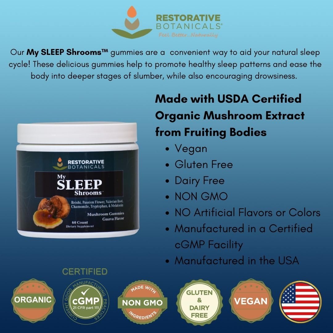 Restorative Botanicals My Sleep Shrooms Gummy, 60 Count