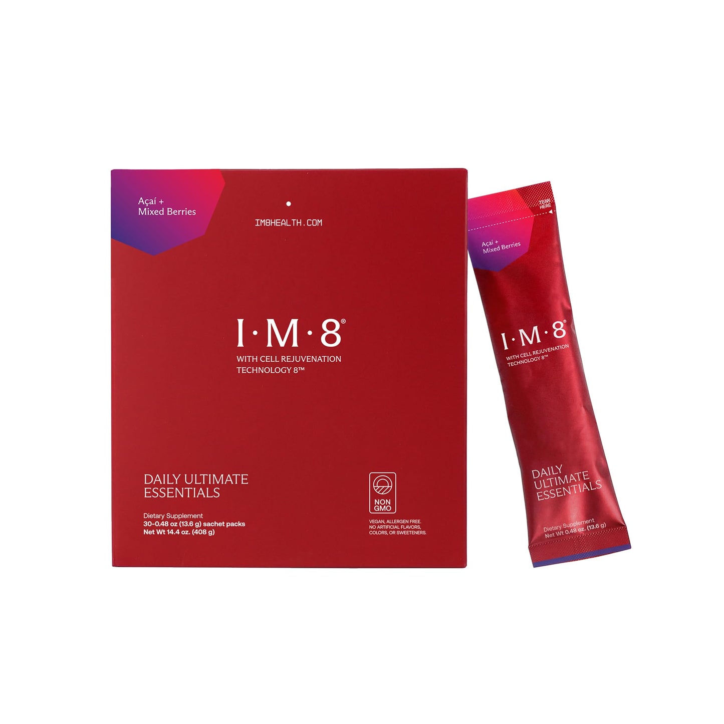 IM8 Daily Ultimate Essentials All-in-One Multivitamin Powder, 14.4 oz total, 30 Packets
