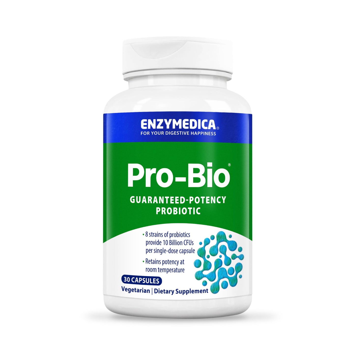 Enzymedica Pro-Bio Probiotic Supplement for Digestive & Gut Health - Daily Probiotic Capsules, 30 Count