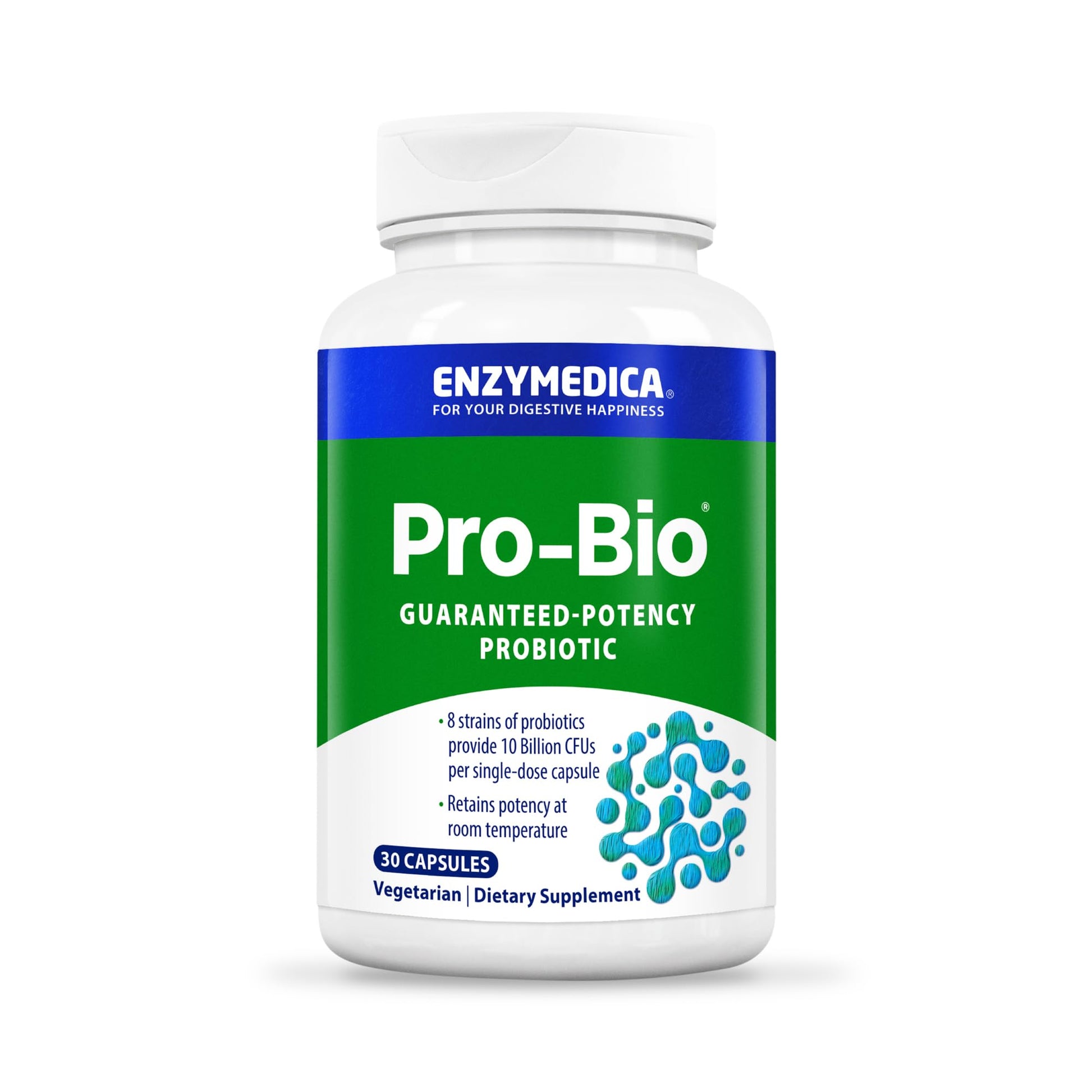 Enzymedica Pro-Bio Probiotic Supplement for Digestive & Gut Health - Daily Probiotic Capsules, 30 Count