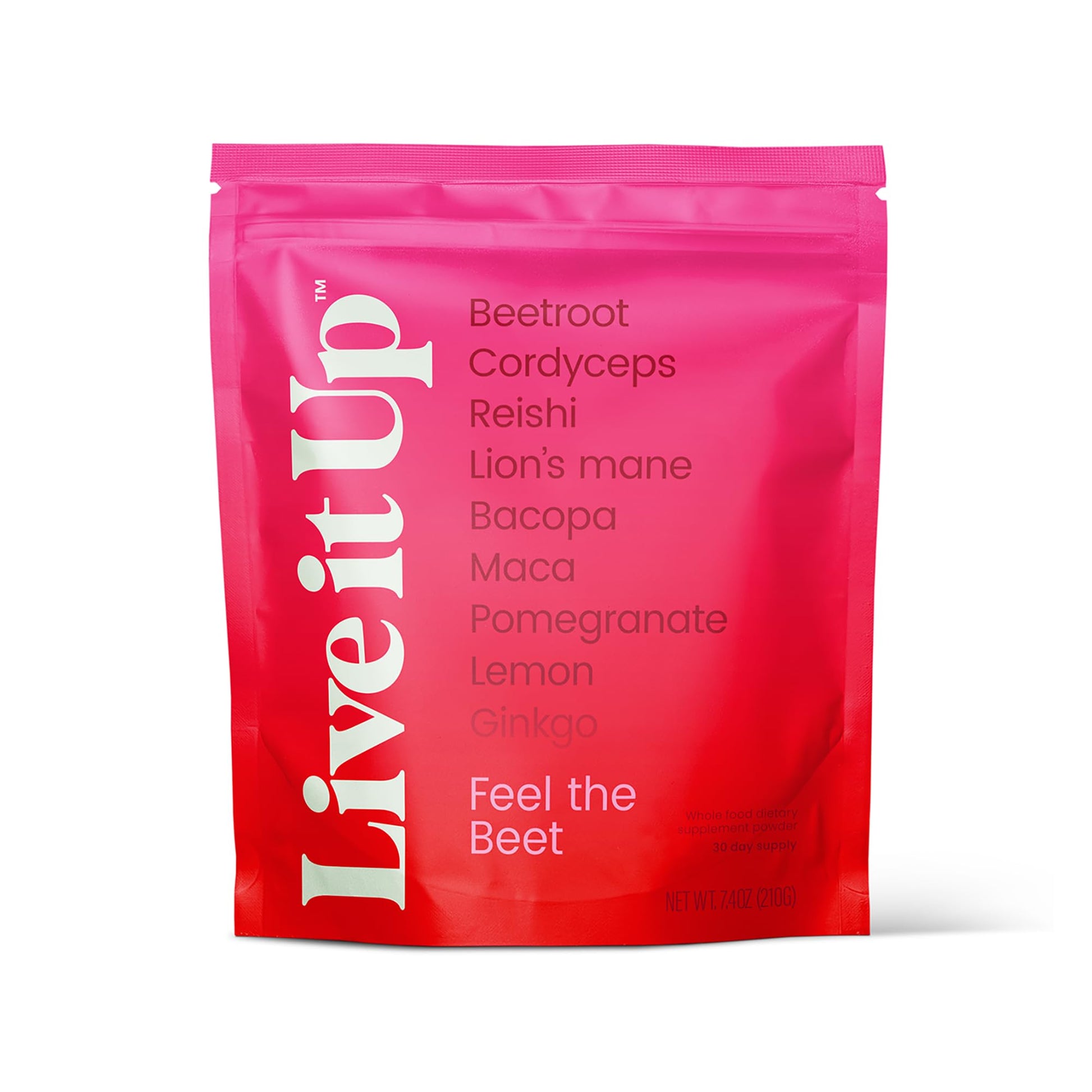 LIVE IT UP Feel the Beet Beetroot Powder with Superfood Vitality Blend, 9 oz