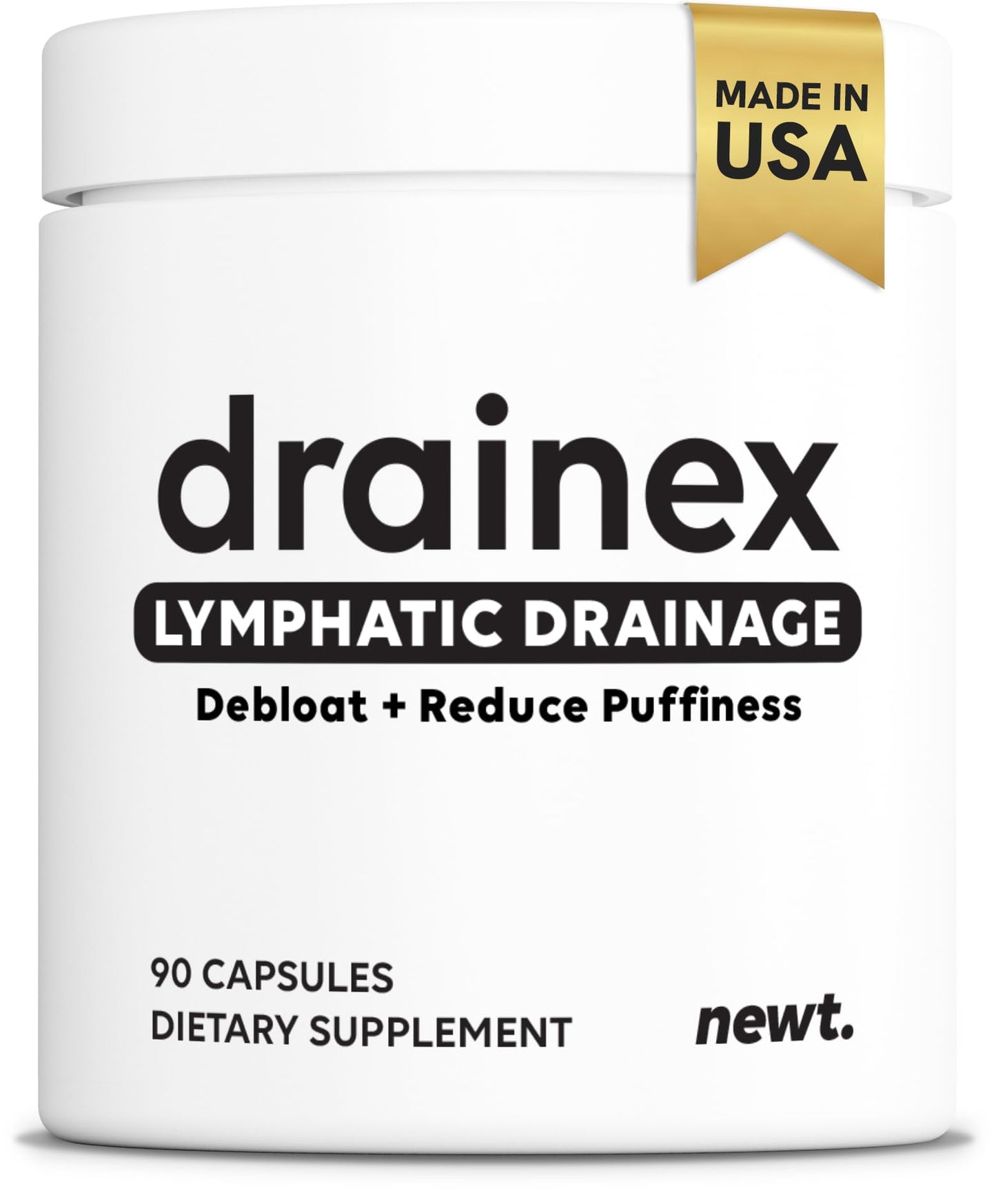 Newt DRAINEX Lymphatic Drainage Supplements Capsules, 90 Count