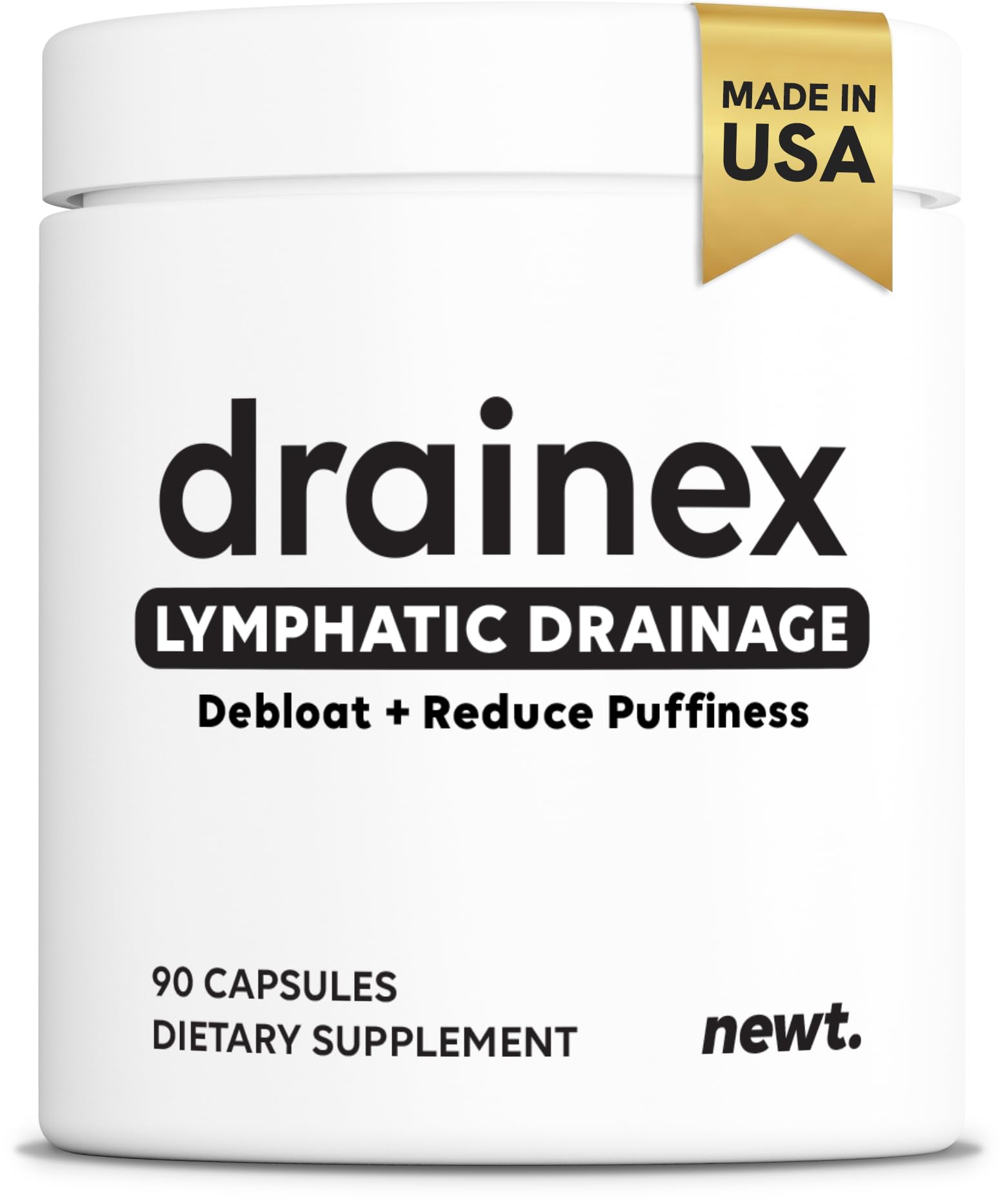 Newt DRAINEX Lymphatic Drainage Supplements Capsules, 90 Count