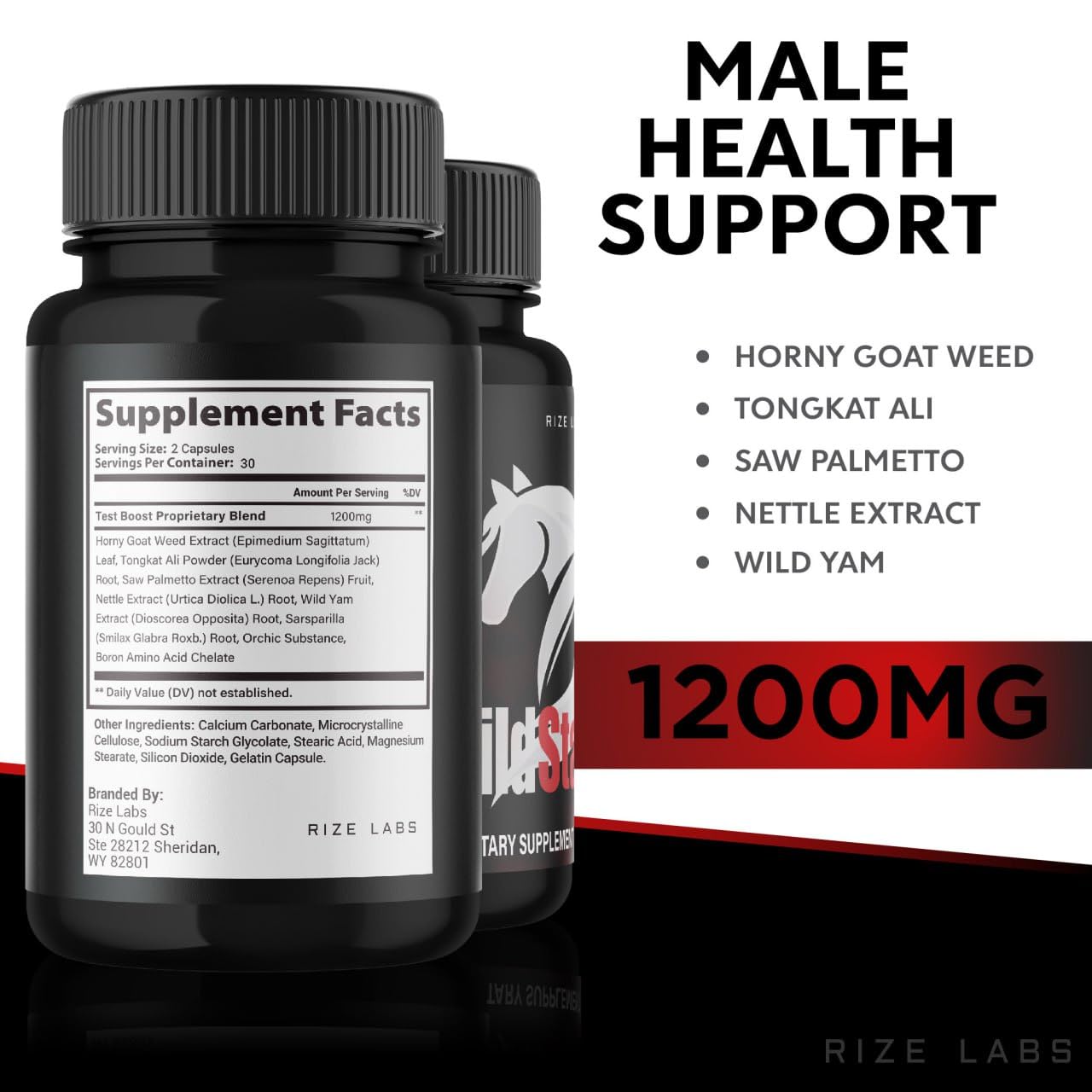 Rize Labs Wild Stallion Pro Capsules, 60 Count