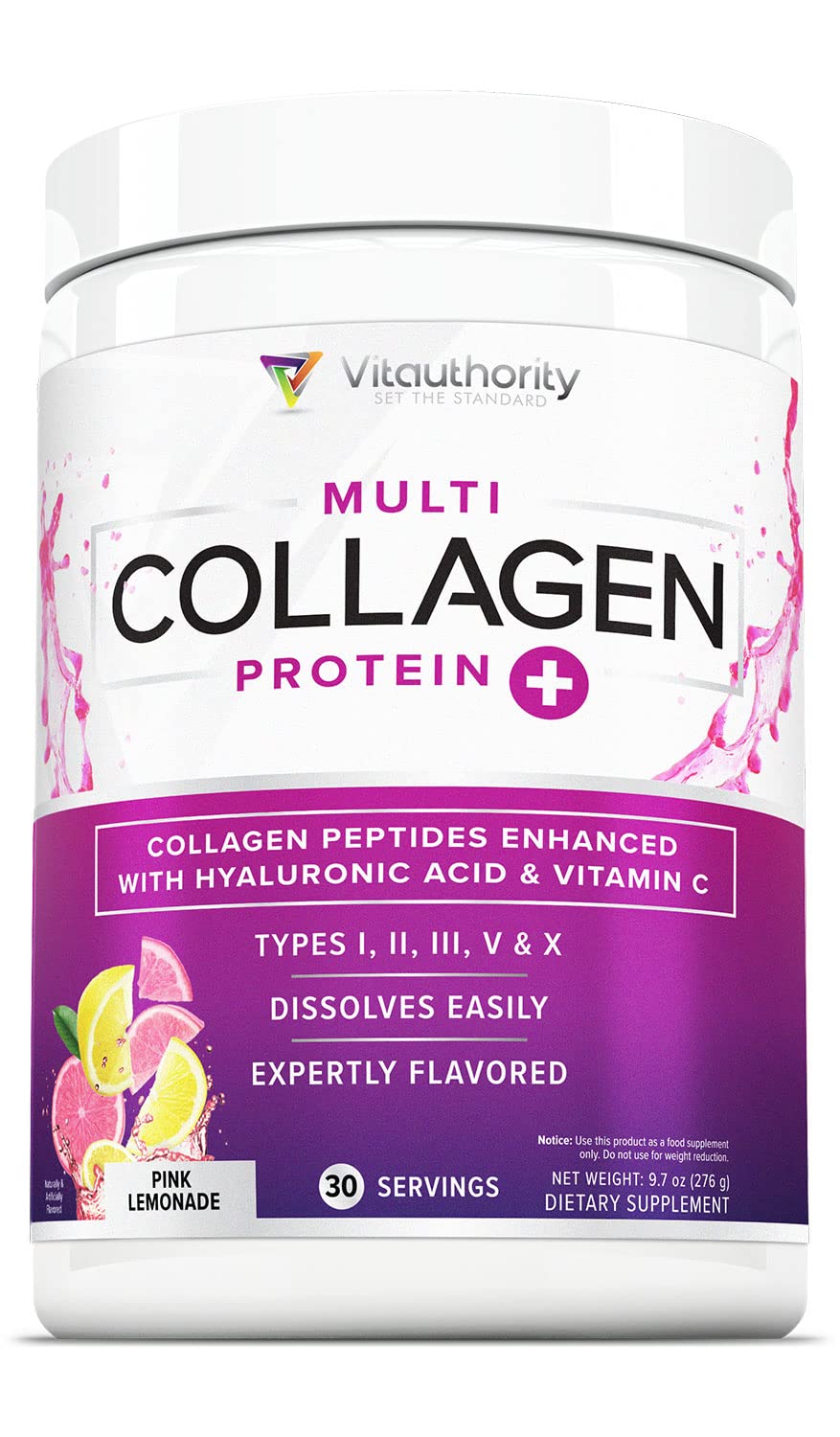 Vitauthority Multi Collagen Peptides Powder 9.8 Ounce