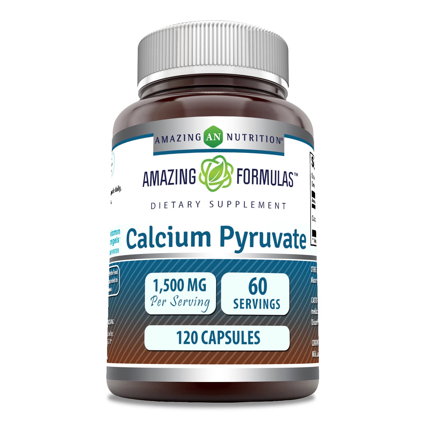 Amazing Nutrition Calcium Pyruvate Supplement Capsule, 120 Count