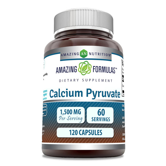 Amazing Nutrition Calcium Pyruvate Supplement Capsule, 120 Count