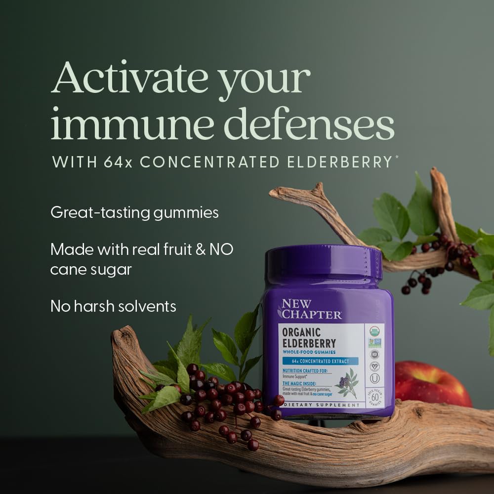New Chapter Elderberry Gummies for Adults & Kids (2+), 60 Count
