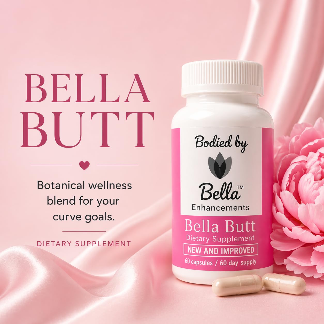 Bodied by Bella Max Strength Bella Butt Supply 60 Capsules
