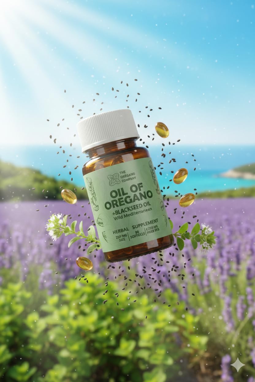 THE OREGANO COMPANY Wild Oil of Oregano with Black Cumin Seed Oil Softgels 90 Count