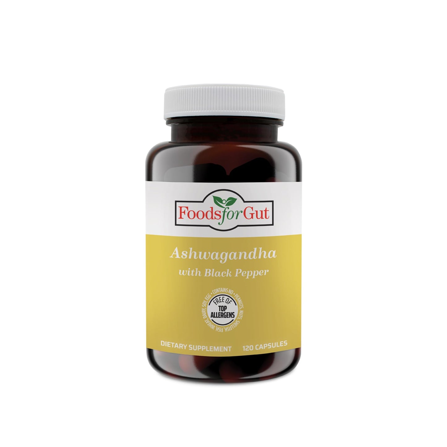 Foods For Gut Ashwagandha 1300 mg Capsule, 120 Capsules