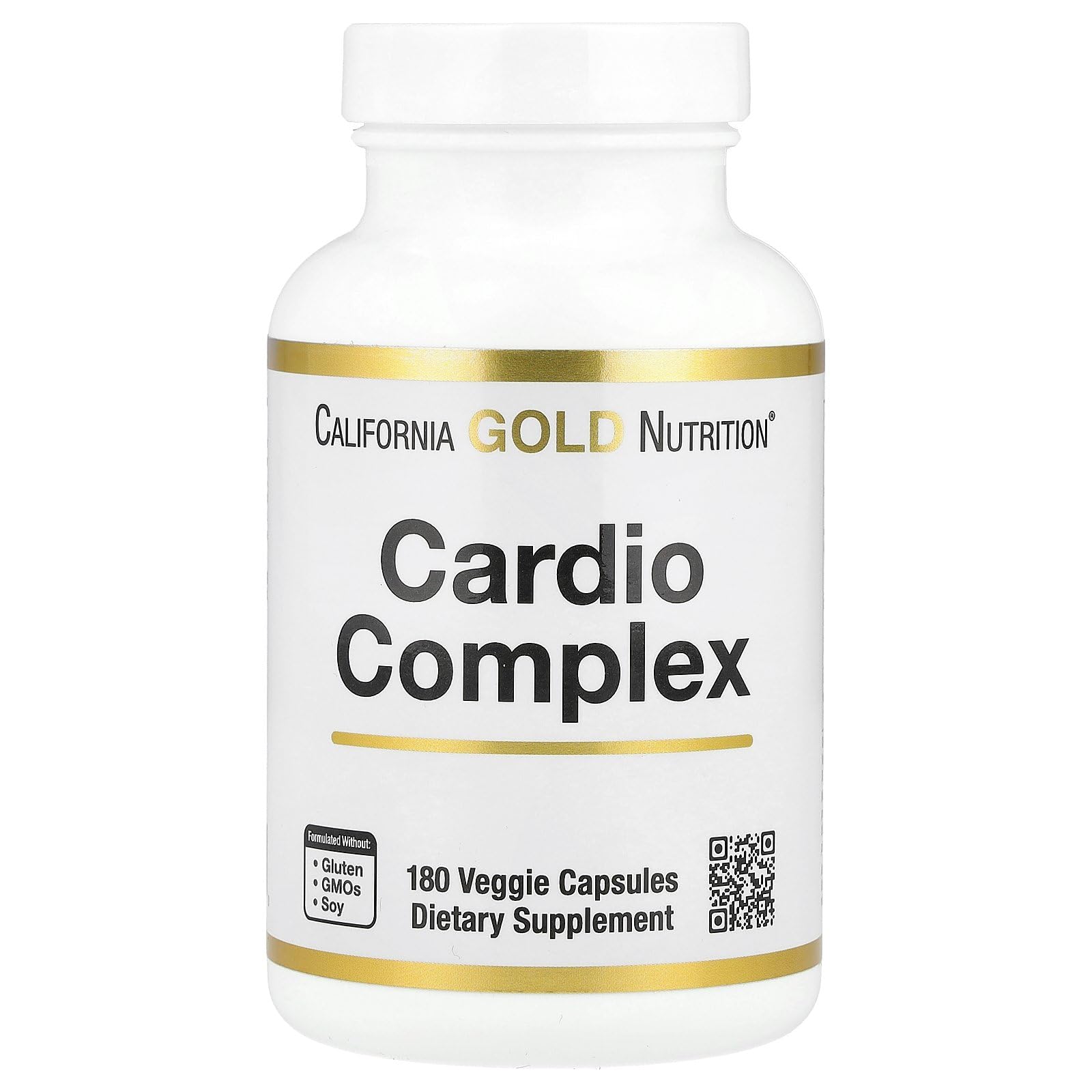California Gold Nutrition Cardio Complex with CardioAmino Blend, CardioPhyto Blend and Coenzyme Q10, 180 Veggie Capsules